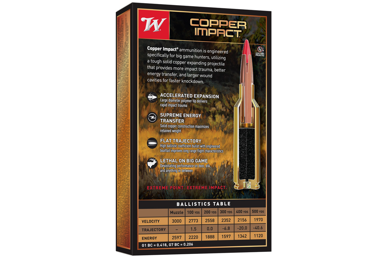 Winchester 270 WIN 130 gr Extreme Point Copper Impact 20/Box